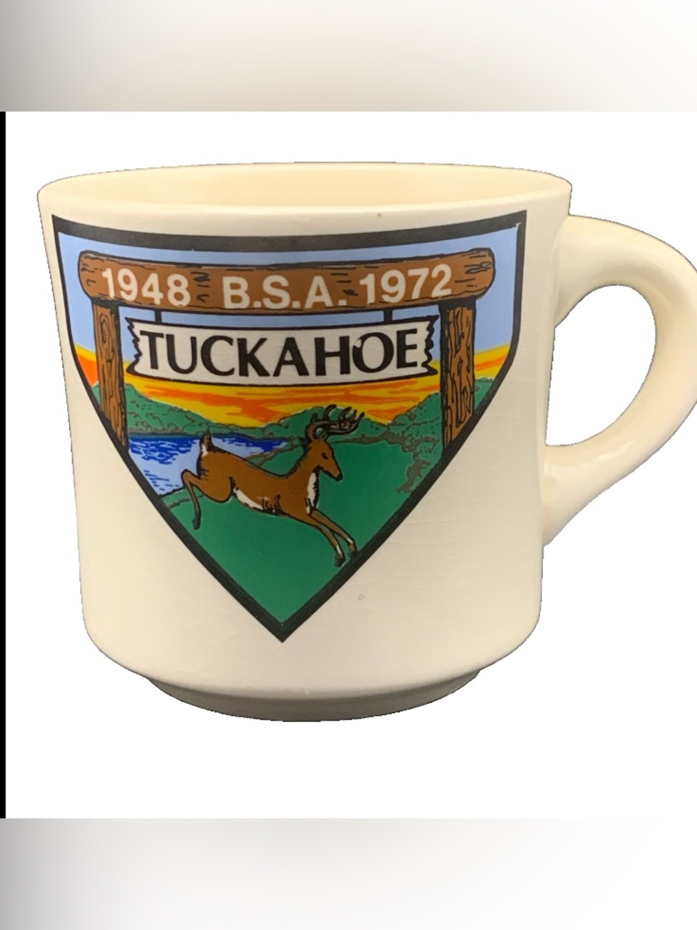 Vintage Boy Scouts Scout Tuckahoe 1948 BSA 1972 Mug